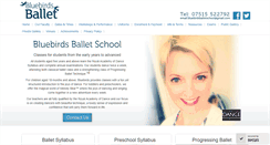 Desktop Screenshot of bluebirdsballetschool.com