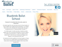 Tablet Screenshot of bluebirdsballetschool.com